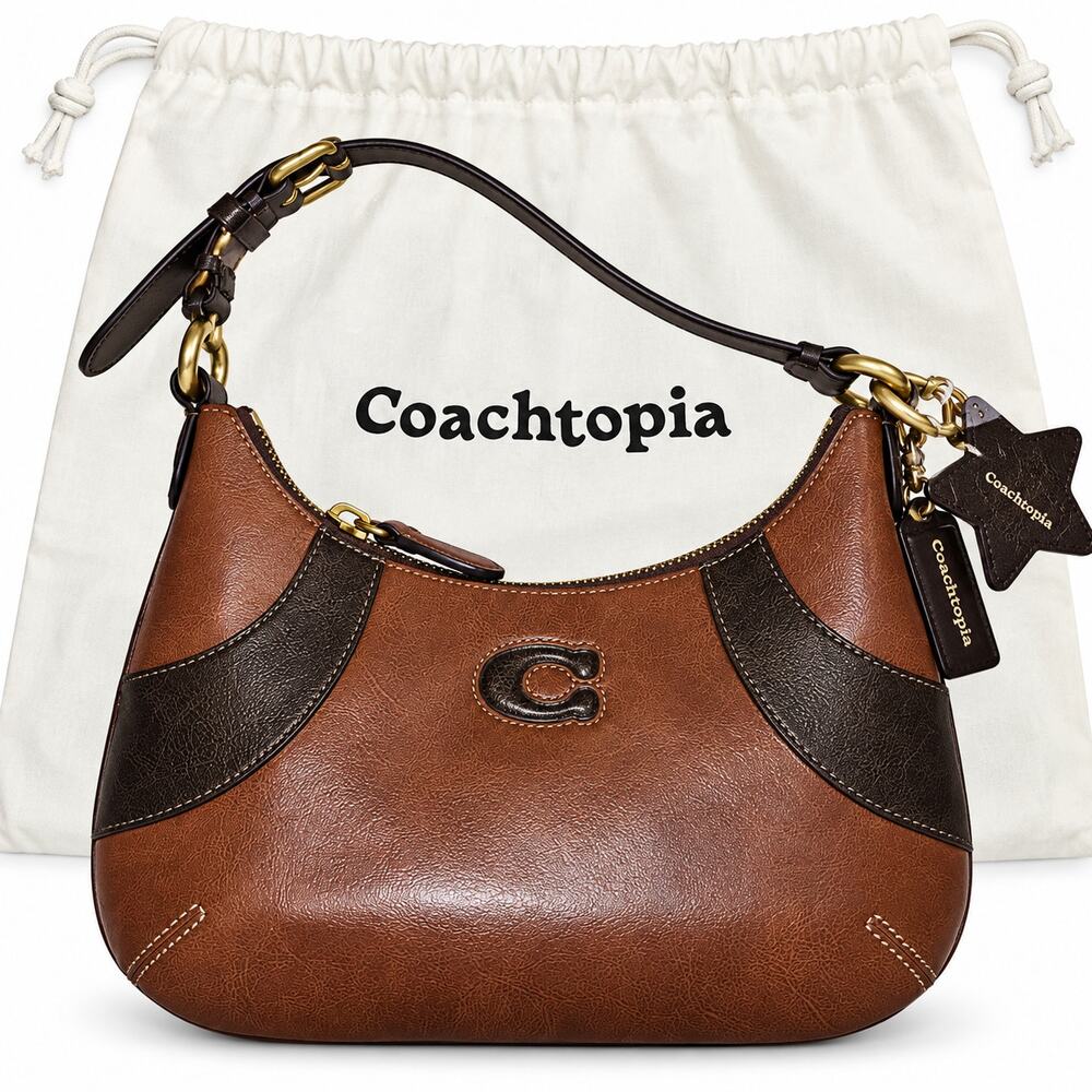 Coachtopia Bowling Flat Hobo Shoulder Bag NWT